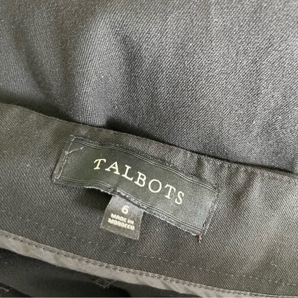 Talbots Black Heritage Side Zip Straight Leg Pants - Picture 6 of 7